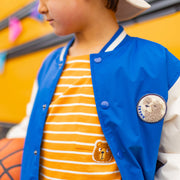 T-shirt orange à rayures, enfant