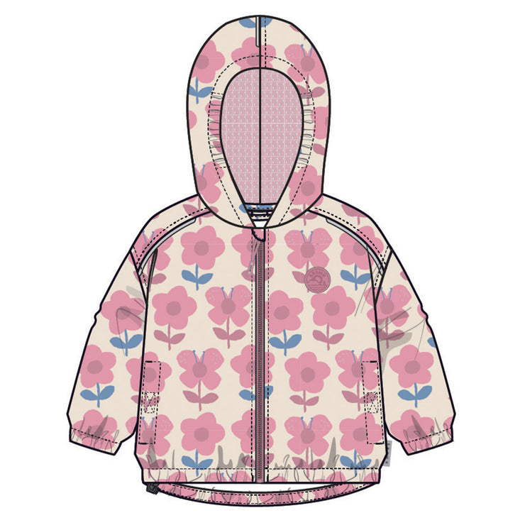 Manteau coupe-vent crème à motif floral, bébé 