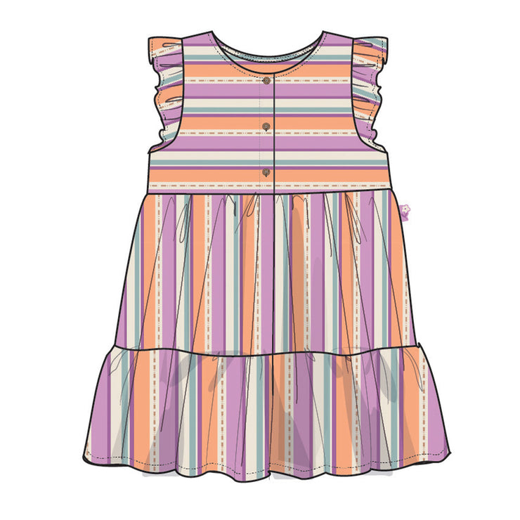 Robe à rayures colorées, enfant