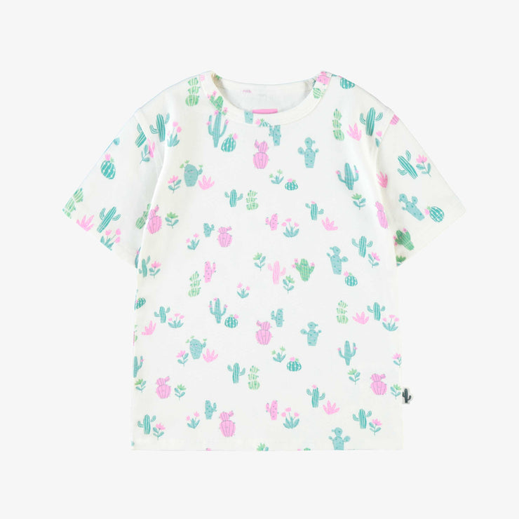 T-shirt crème à motifs de cactus, enfant
