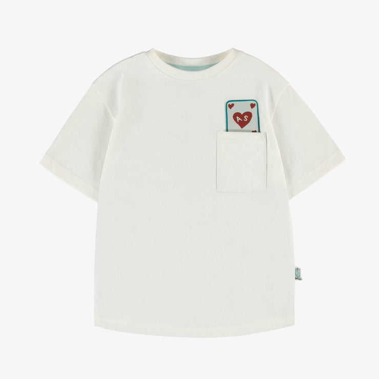 T-shirt crème avec illustration au dos, enfant 
