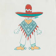 Zoom illustration dos du t-shirt crème avec illustration au dos, enfant 