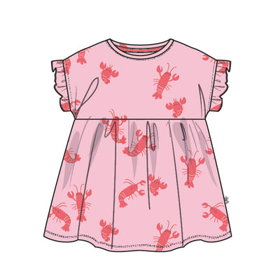 Robe rose à motifs de homards, bébé