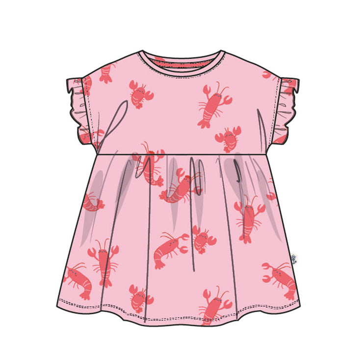 Robe rose à motifs de homards, bébé