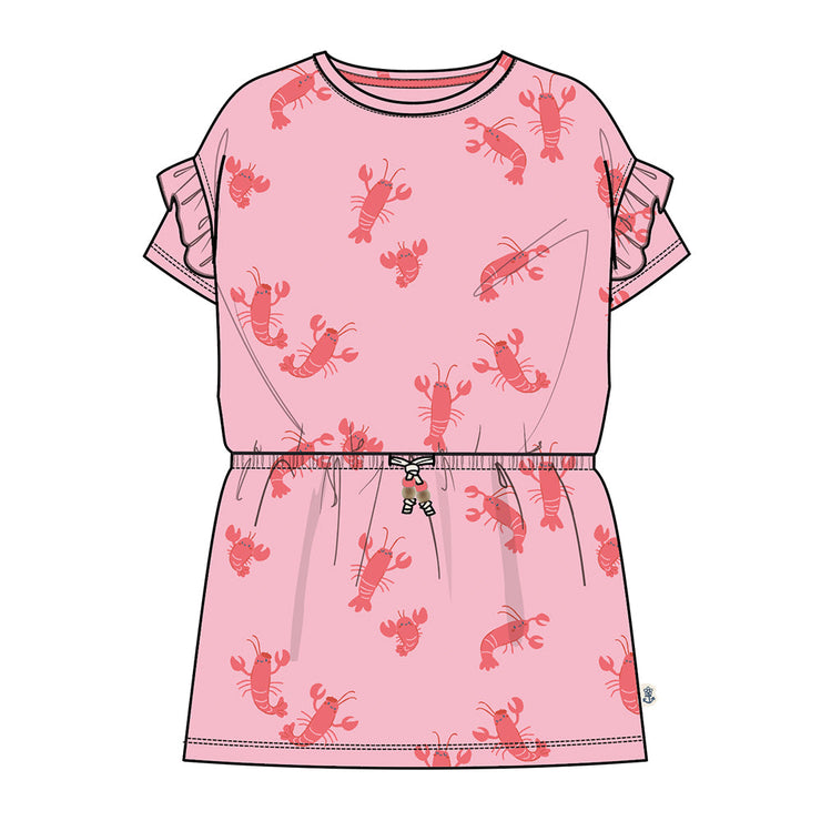 Robe rose à motifs de homards, enfant
