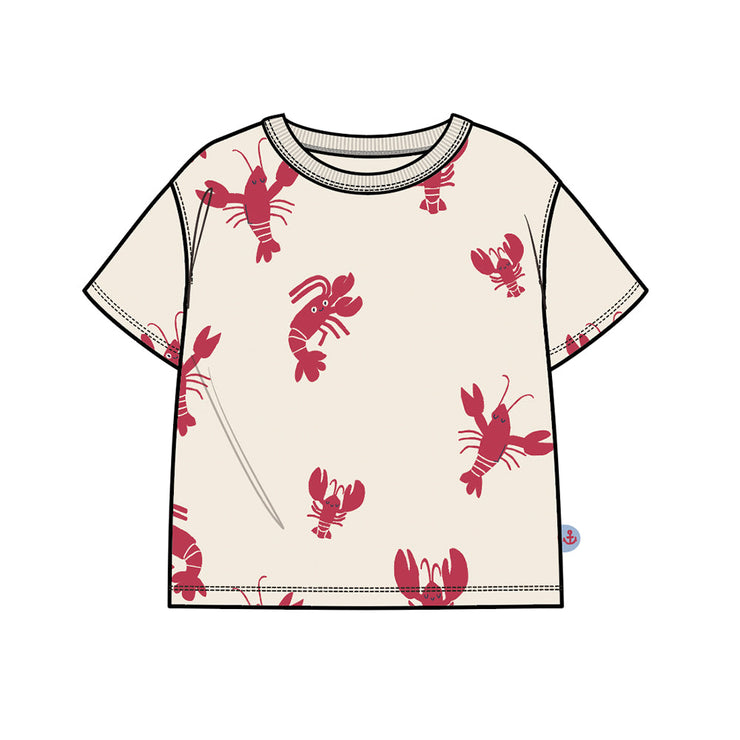 T-shirt crème à motifs de homards, bébé