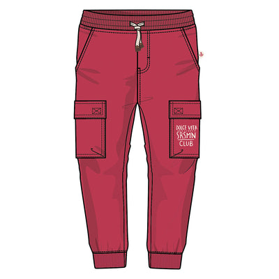 Pantalon rouge style jogger, enfant