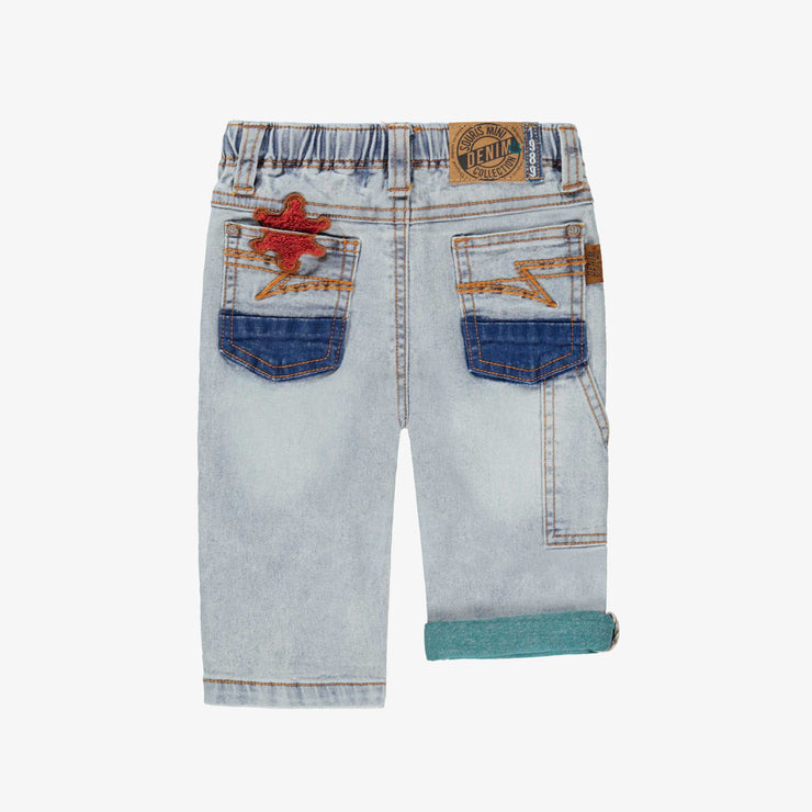 Dos du jean bleu pâle avec écusson étoile, bébé