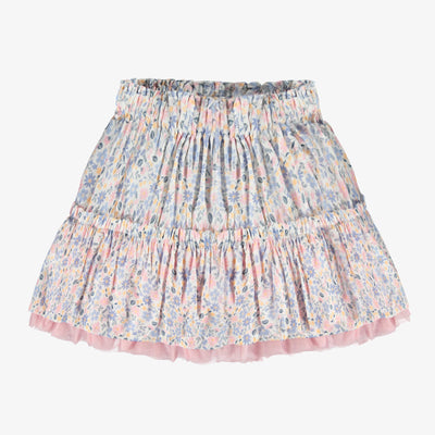 Jupe blanche à motif floral, enfant 