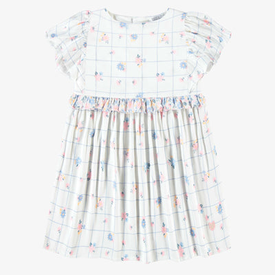 Robe blanche à motif floral, enfant 
