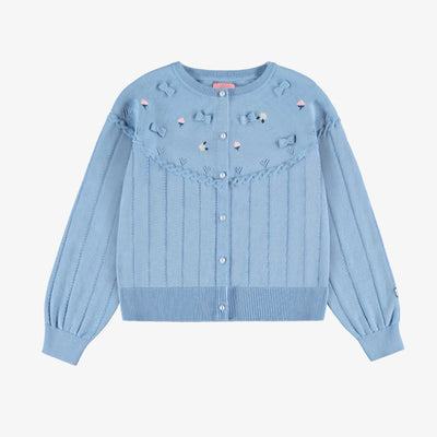Cardigan bleu en tricot, enfant 