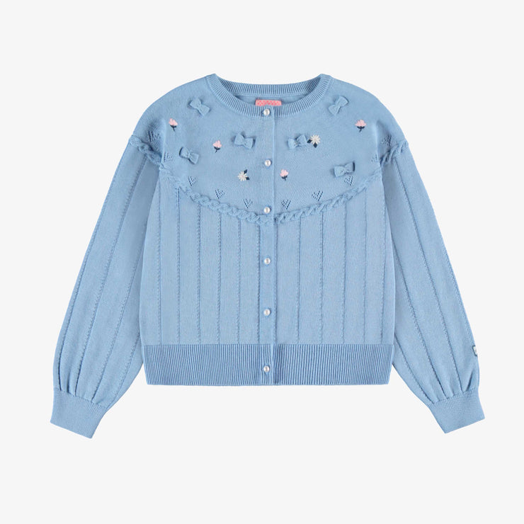 Cardigan bleu en tricot, enfant 