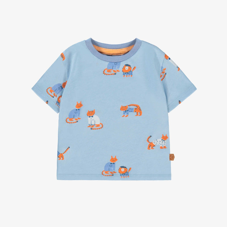 T-shirt bleu à motifs de tigres, bébé  