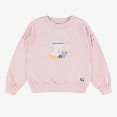 Chandail rose avec illustration, enfant