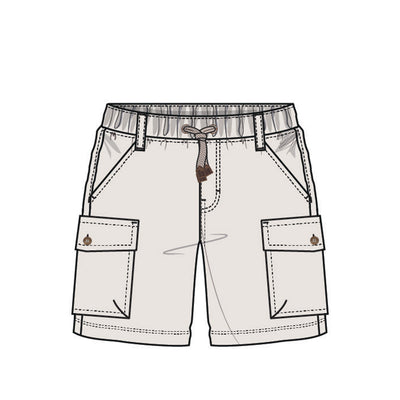 Bermuda blanc en coton et lin, enfant