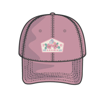 Casquette mauve avec écusson, enfant 