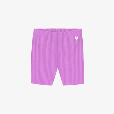 Legging mauve en tricot côtelé longueur ¾, bébé