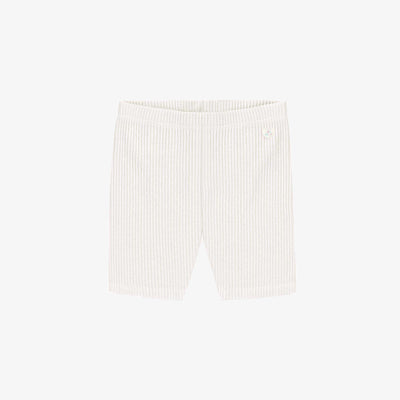 Legging blanc en tricot côtelé longueur ¾ , bébé  