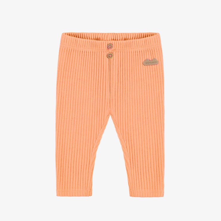 Legging orange en tricot côtelé longueur ¾, naissance