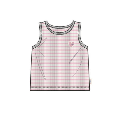 Image de la camisole blanche à rayures roses, bébé
