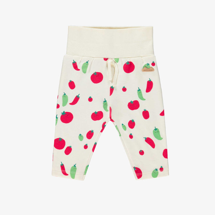 Pantalon crème à motifs de tomates et piments, naissance 