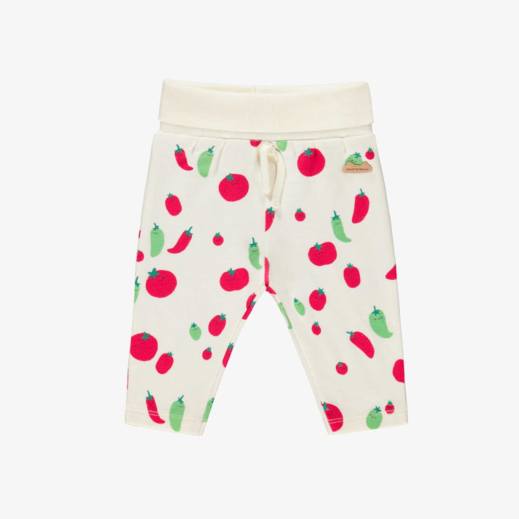 Pantalon crème à motifs de tomates et piments, naissance 