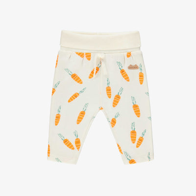 Pantalon crème à motifs de carottes, naissance 