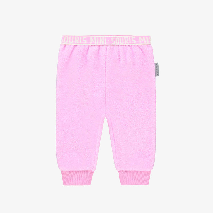 Pantalon en polar mauve, bébé 