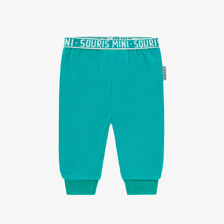 Pantalon en polar turquoise, bébé 