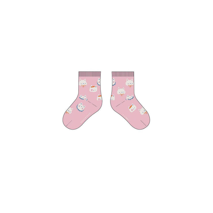 Chaussettes roses avec chats, bébé