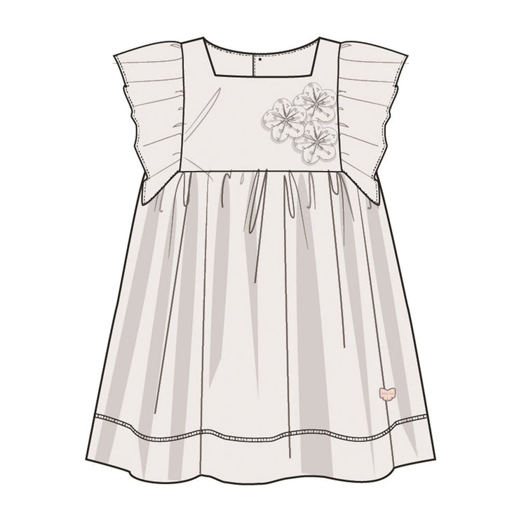 Robe blanche en coton et lin, bébé