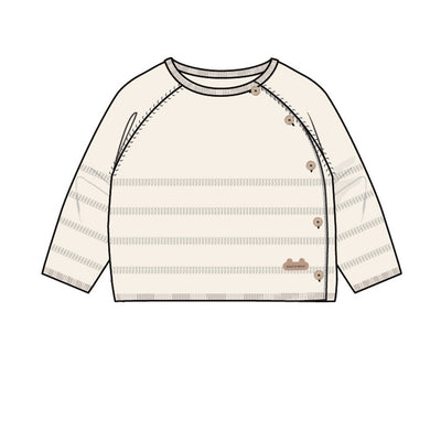 Chandail crème en tricot avec rayures, naissance