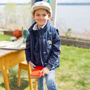 Casquette crème en velours côtelé, enfant