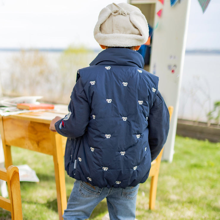Casquette crème en velours côtelé, enfant