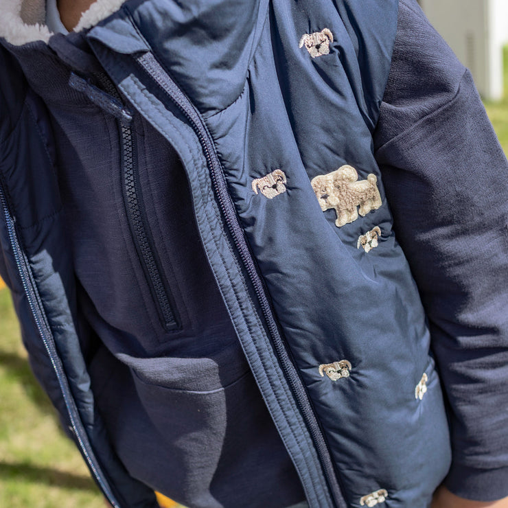 Veste doudoune légère sans manches bleu marine, enfant