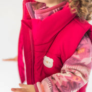 Veste doudoune sans manches rouge framboise, bébé