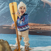 Photo d'un enfant portant le jean beige coupe régulière, bébé
