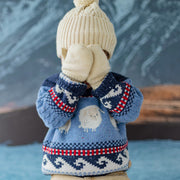 Photo d'un enfant portant le chandail bleu en tricot, bébé