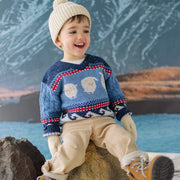 Photo d'un enfant portant le jean beige coupe régulière, bébé