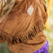 Veste brune en faux suède, enfant