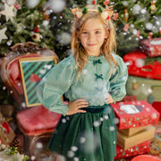 Jupe verte en paillettes, enfant