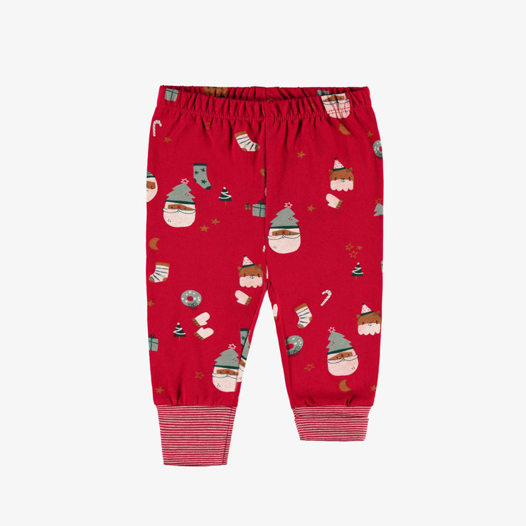 Bas du pyjama deux pièces rouge à motifs festifs, bébé - Souris Mini