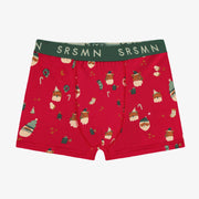 Boxer rouge à motifs festifs, enfant - Souris Mini