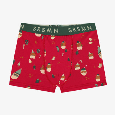Boxer rouge à motifs festifs, enfant - Souris Mini