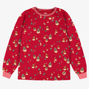 Chandail de pyjama rouge à motifs des Fêtes, adulte - Souris Mini