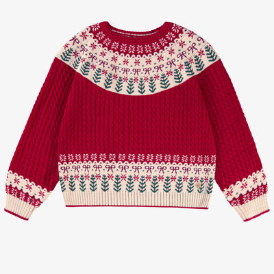 Chandail rouge en tricot à motifs festifs, adulte - Souris Mini