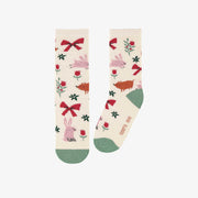 Chaussettes crème à motifs festifs, enfant - Souris Mini