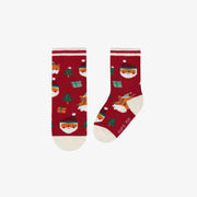 Chaussettes rouge à motifs festifs, bébé - Souris Mini