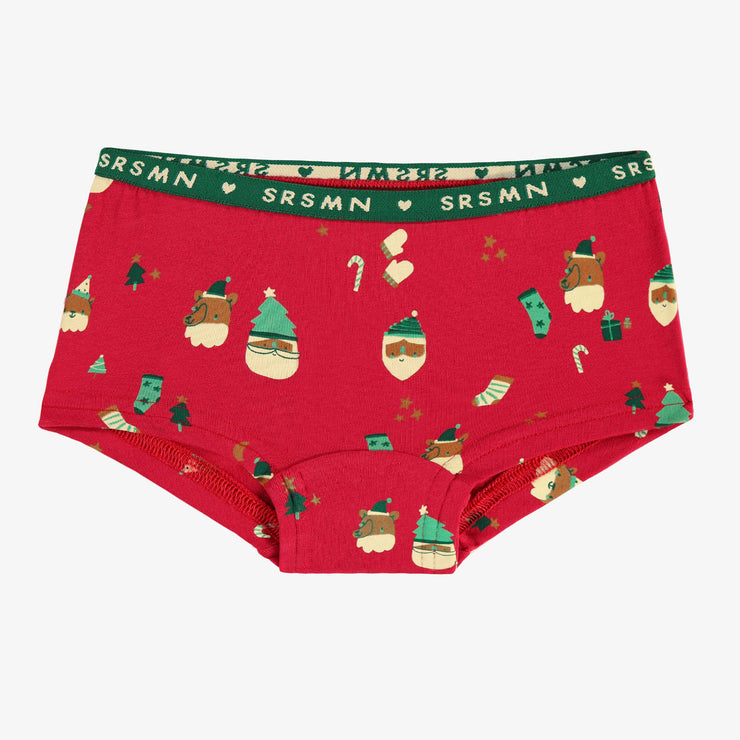 Culotte garçonne rouge à motifs des Fêtes, enfant - Souris Mini