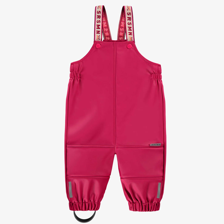 Salopette de pluie rose, bébé